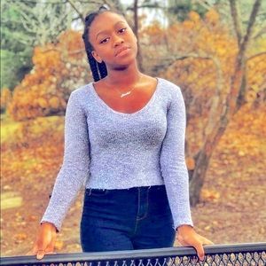 Me to you Pacsun cropped frayed sweater size S